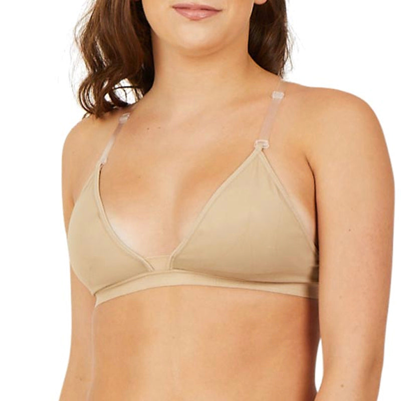 Deep Neck Clear Back Bra