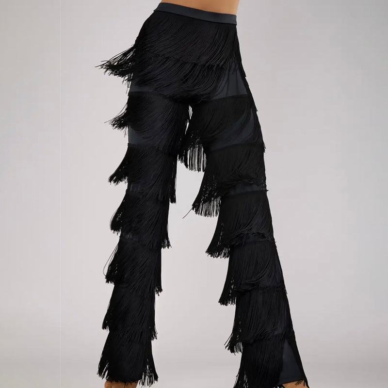 Tiered Fringe Pants