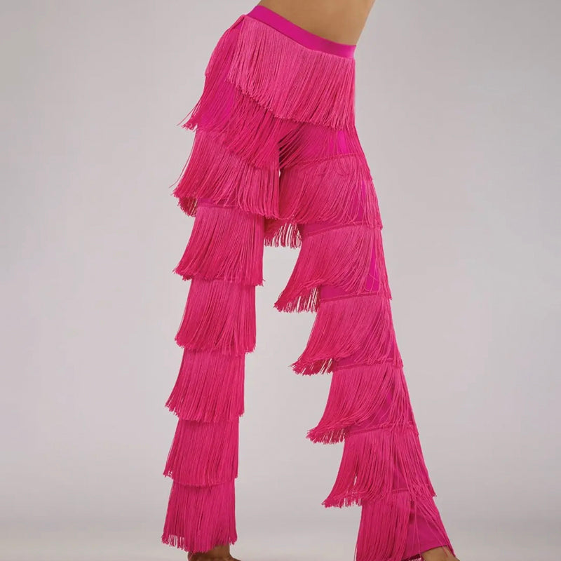 Tiered Fringe Pants