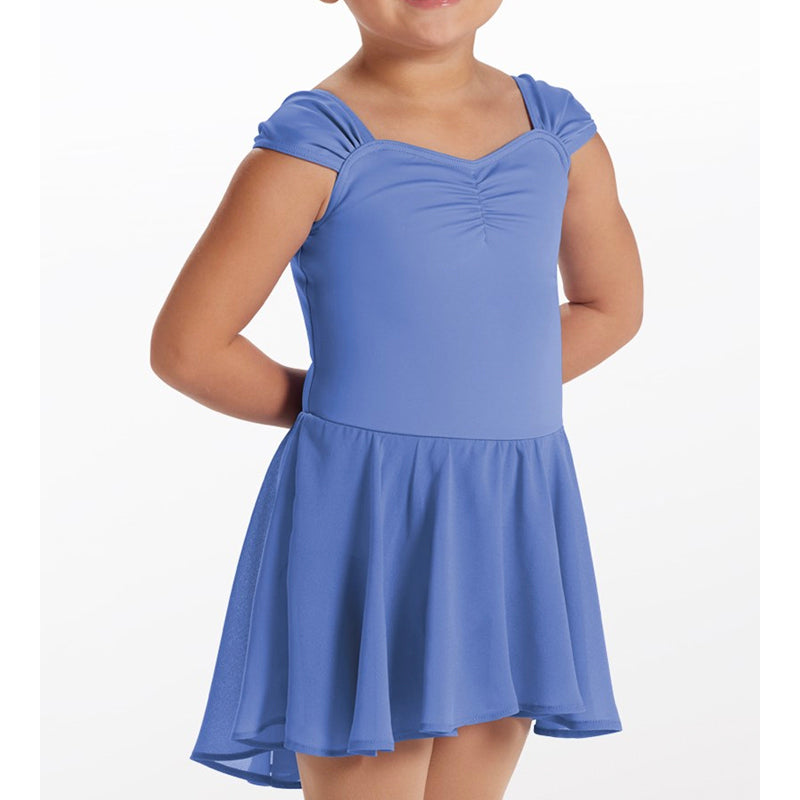 Girls Shirred Sleeve Dress