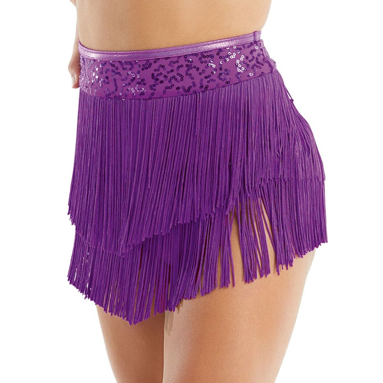 Dipped Hem Fringe Skirt