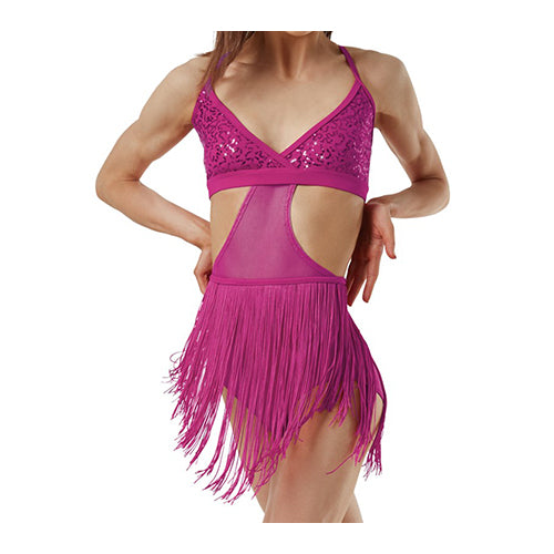 Sequin &amp; Fringe Leotard