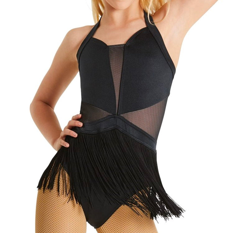 Lustre Fringe Halter Dress