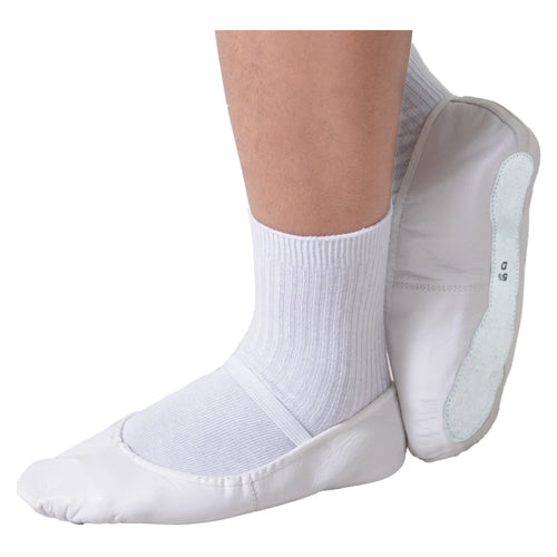 PW Leather Ballet Flats (White)