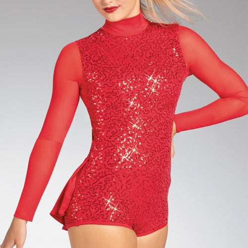 Sequin and Mesh Leotard
