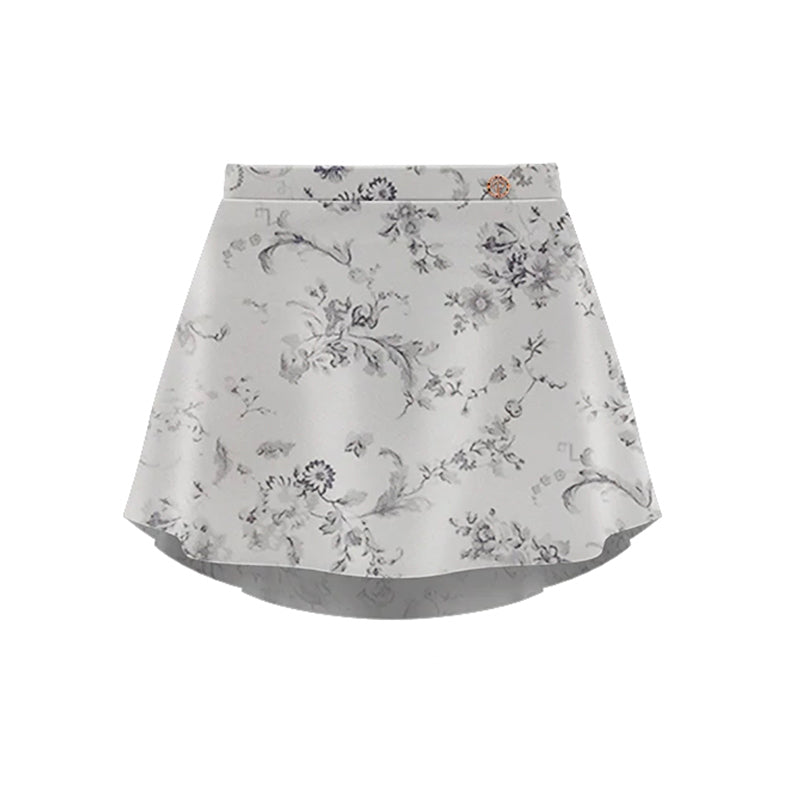 Patterned Skirt Smoked Pearl