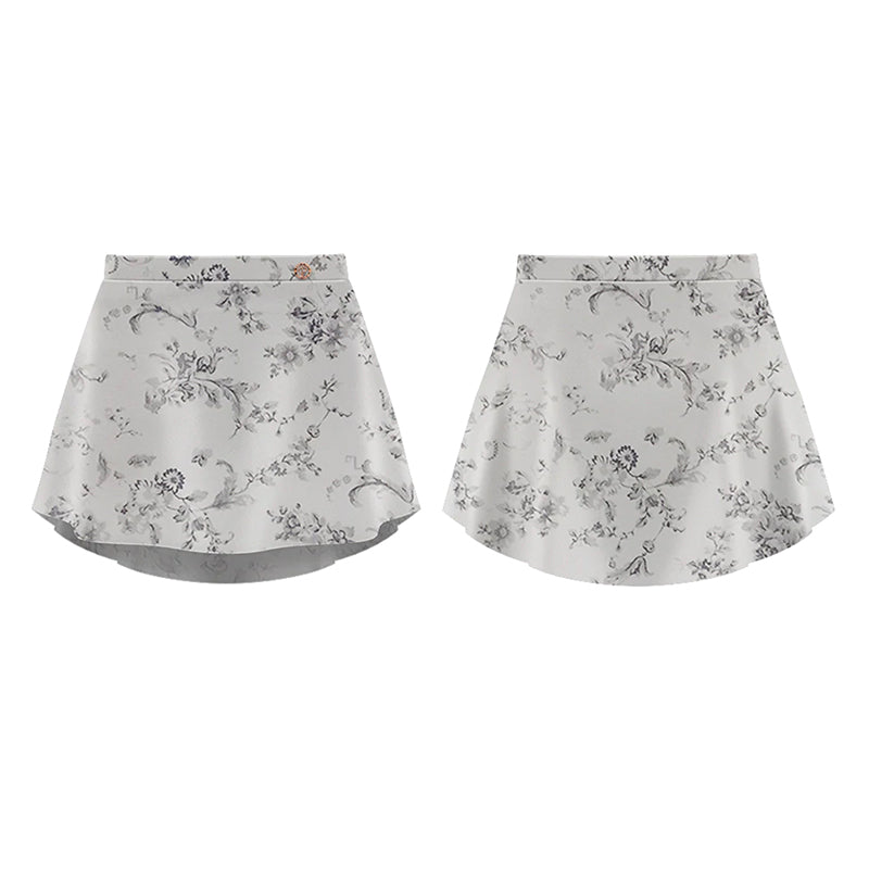 Patterned Skirt Smoked Pearl