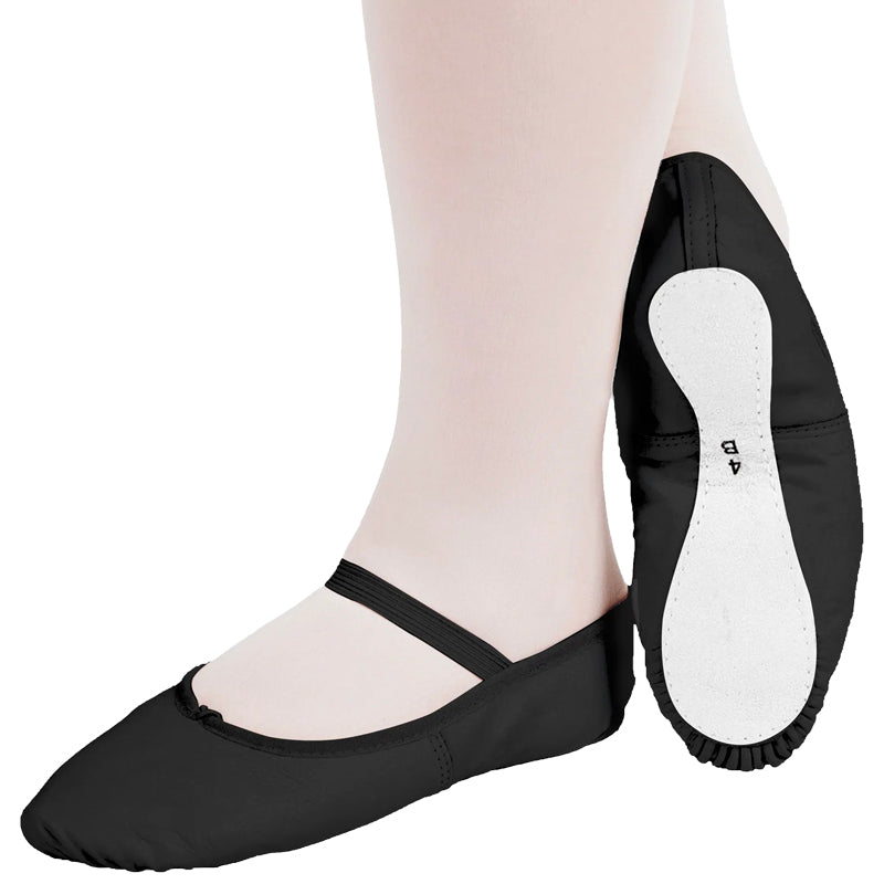 PW Leather Ballet Flats (Black)