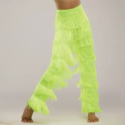 Tiered Fringe Pants