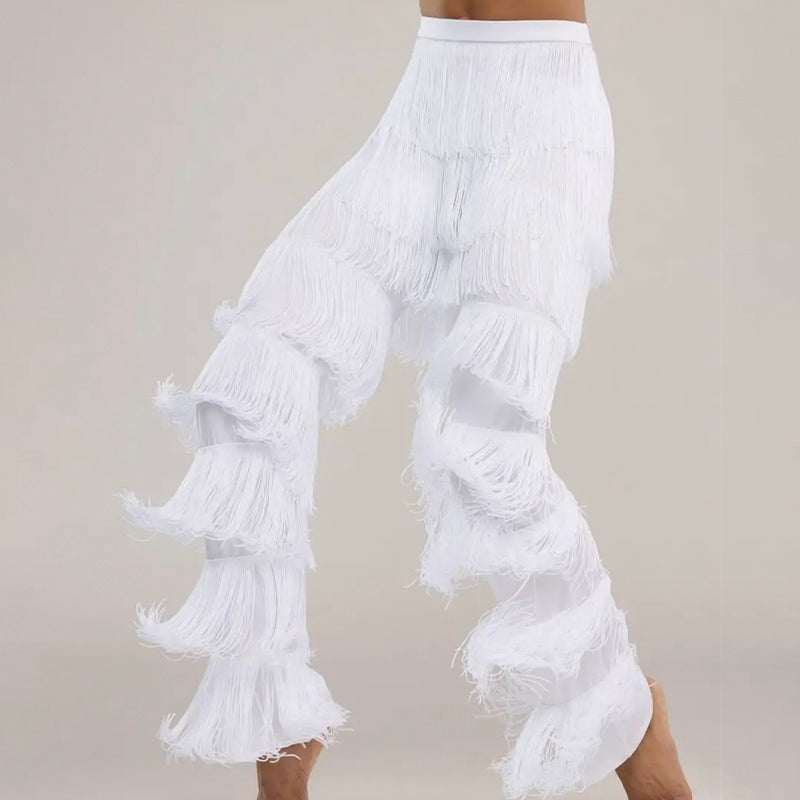 Tiered Fringe Pants