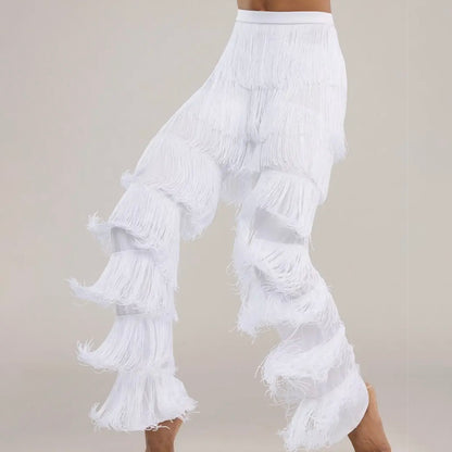 Tiered Fringe Pants