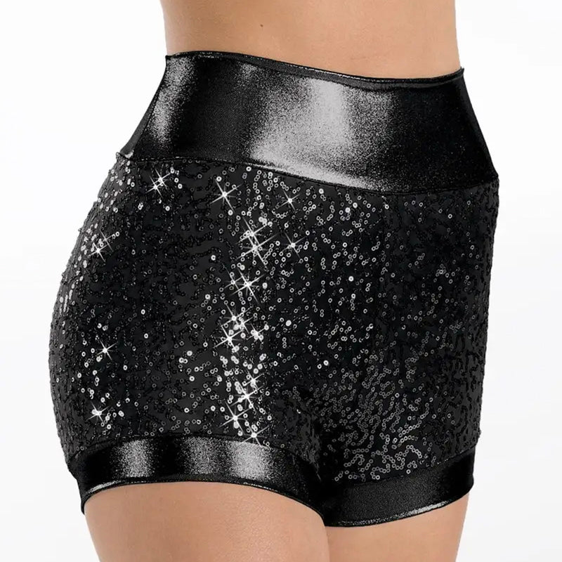 High Waist Sequin Short