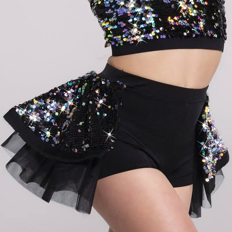 Hologram Sparkle Bustle Short