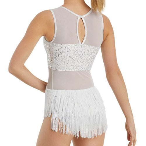 Sequin Leotard with Fringe