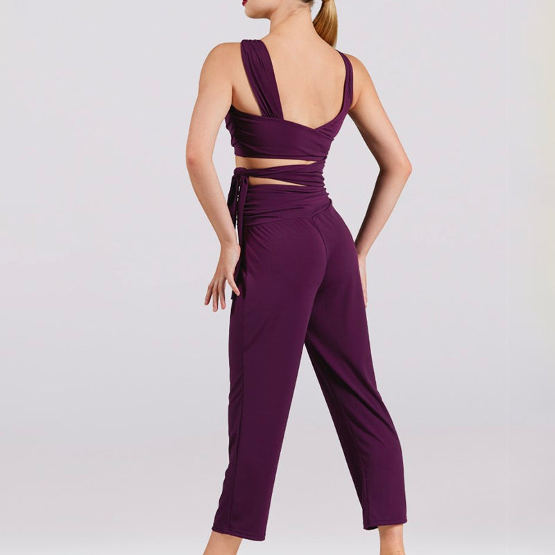 Cutout Unitard with Tie Waist