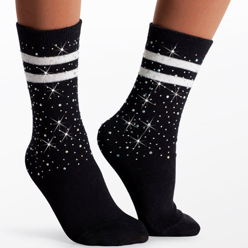 Rhinestone Tube Socks