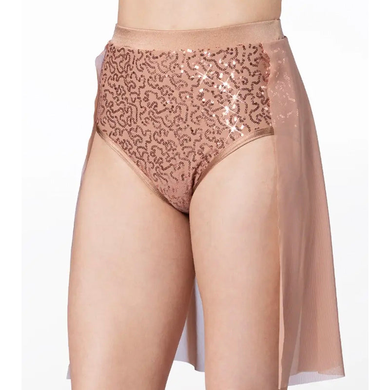 Draped Sequin Crop and Skirt Set