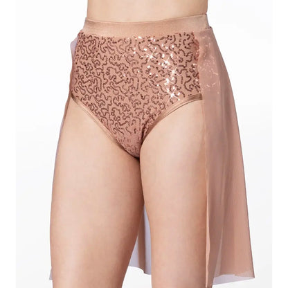 Draped Sequin Crop and Skirt Set