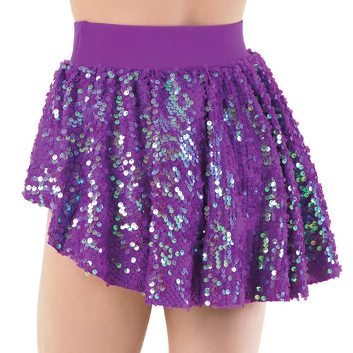 Iridescent Back Panel Skirt