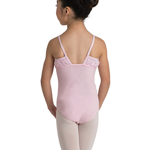 Chiffon Pleated Yoke Leotard