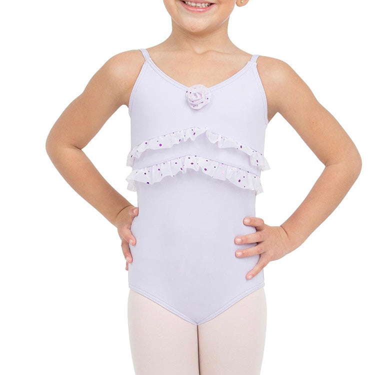 Glitter Rose Ruffled Leotard