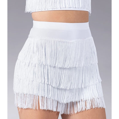 High Waist Fringe Dance Shorts