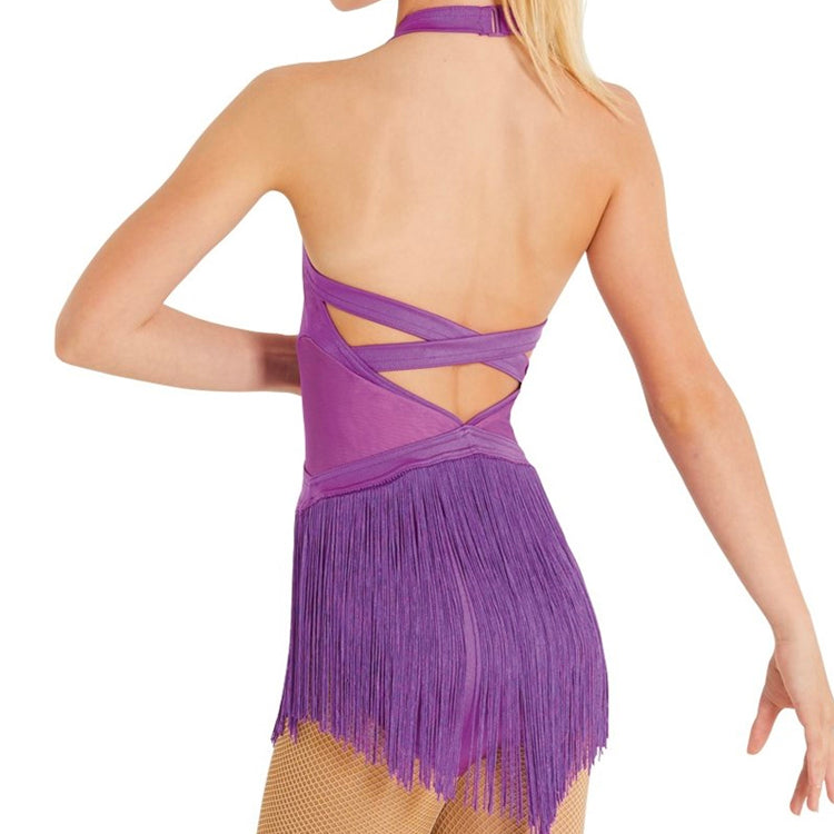 Lustre Fringe Halter Dress
