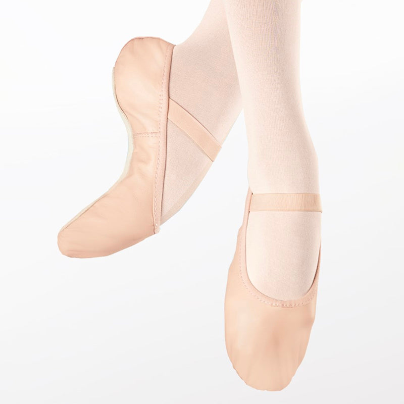 No-Tie Leather Ballet Shoe