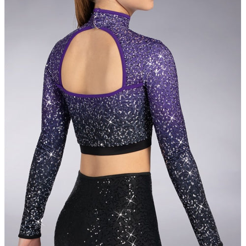 Ombre Sequin Crop Top