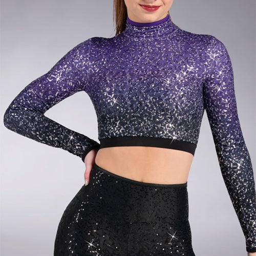 Ombre Sequin Crop Top