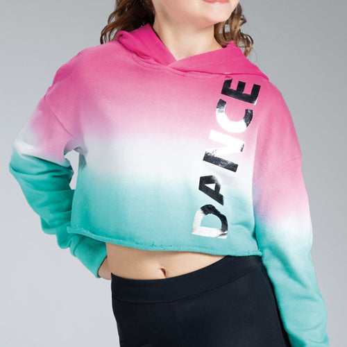 Ombre Crop Hoodie