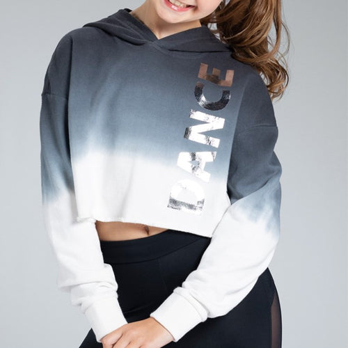 Ombre Crop Hoodie