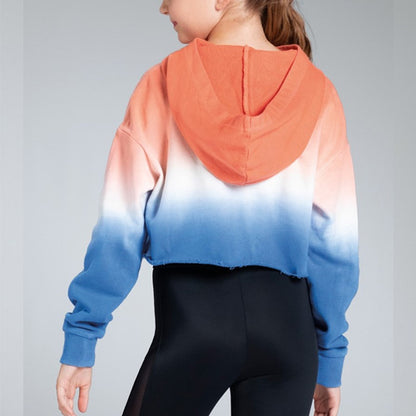 Ombre Crop Hoodie