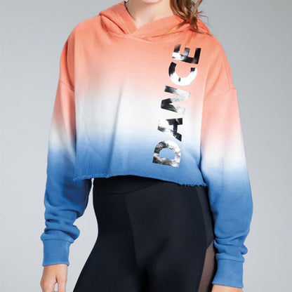 Ombre Crop Hoodie