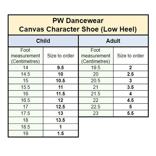 PW Canvas Character Shoe (Low Heel)