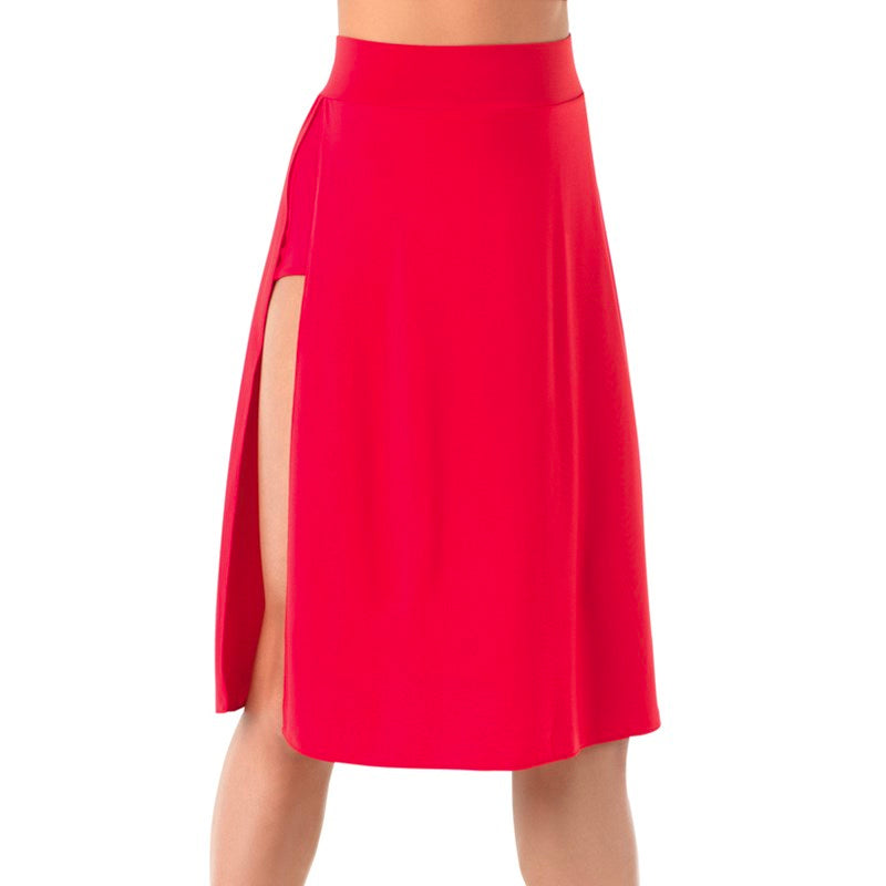 Matte Jersey Panel Skirt