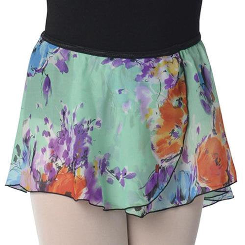 Emerald Flower Print Skirt
