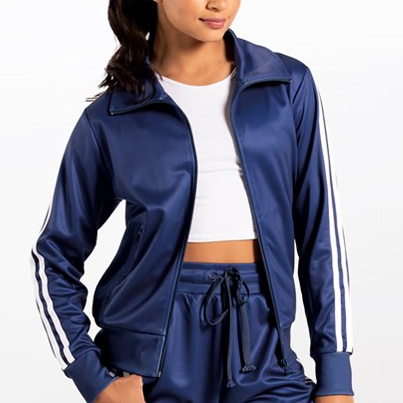 Stripe Sleeve Track Jacket