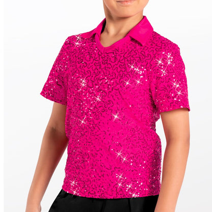 Sequin Collar Shirt