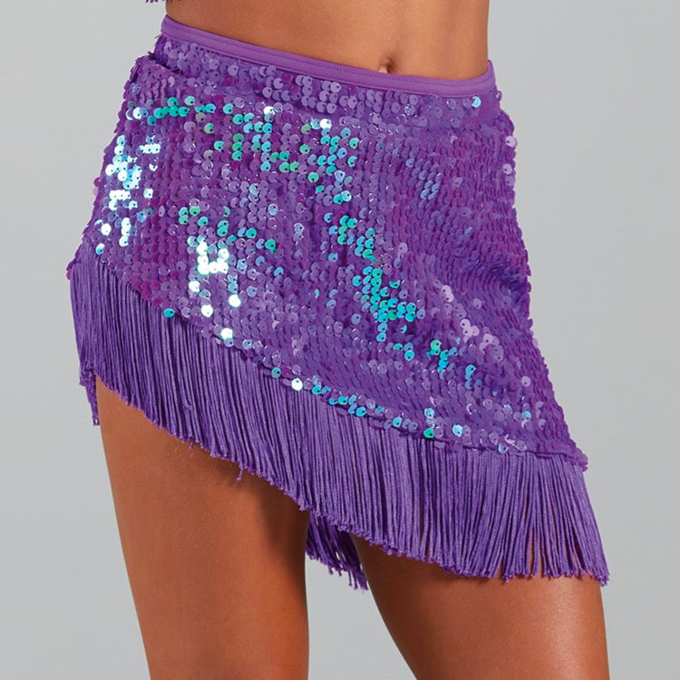 Asymmetrical Sequin Skirt