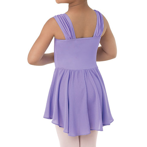 Girls Shirred Sleeve Dress