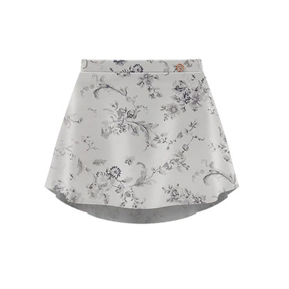Patterned Skirt Smoked Pearl