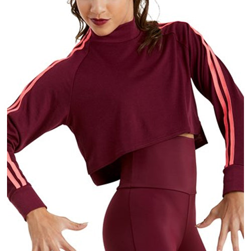 Striped Sleeve Crop Top