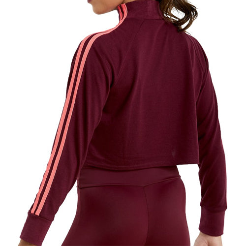 Striped Sleeve Crop Top