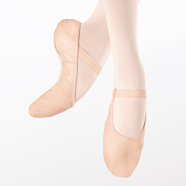 Full Sole Leather Ballet Shoe (White)